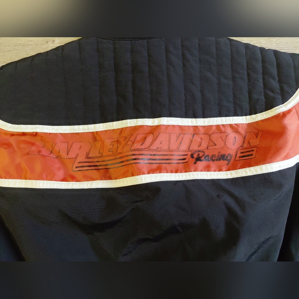 Harley-Davidson Black and Orange Jacket Boy Sz L - Picture 7 of 13